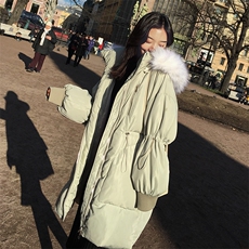主推现货高点击中长款大毛领棉衣163-1116-P185-控268，女装棉衣/棉服，拾菱