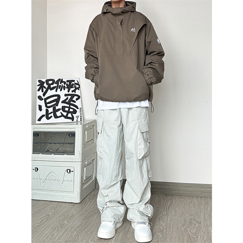 K801-P6023秋冬新款户外伞兵裤冲锋裤防水防风登山裤口袋工装裤，男装工装外套，电商B327