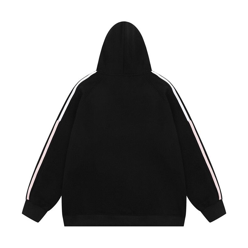 光板得物\唯品二开三条杠撞色拼接插肩袖连帽卫衣A71P38,男装卫衣,电商A247B