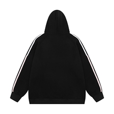 光板得物\唯品二开三条杠撞色拼接插肩袖连帽卫衣A71P38，男装卫衣，电商A247B