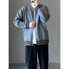 高级感黑色棒球服开衫夹棉外套初春秋冬季新款休闲百搭夹克MY152，男装夹克，星座516A