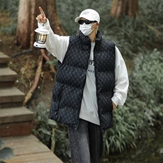 2023满印B棉衣马甲男装女装面包服棉衣保暖马夹拉链立领MF037-P57，男装背心/马甲，星座412