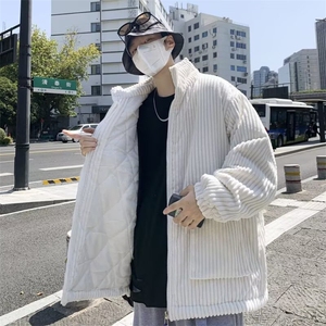 冬季棉服情侣灯芯绒棉衣新款工装宽松加厚棉袄外套TTM20 P60图片