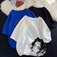 大人物短袖t恤男夏季潮牌ins超火炸街衣服港风潮流百搭大码打底衫，男装T恤，电商A040