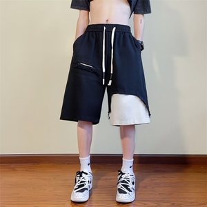 工装短裤男士夏季潮牌宽松日系大码休闲男款美式复古五分裤子图片