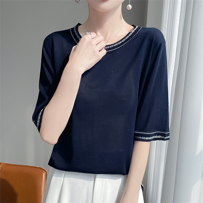 短袖t恤女2025新款夏季薄款宽松显瘦打底上衣小衫,女装T恤,质第工厂直营店