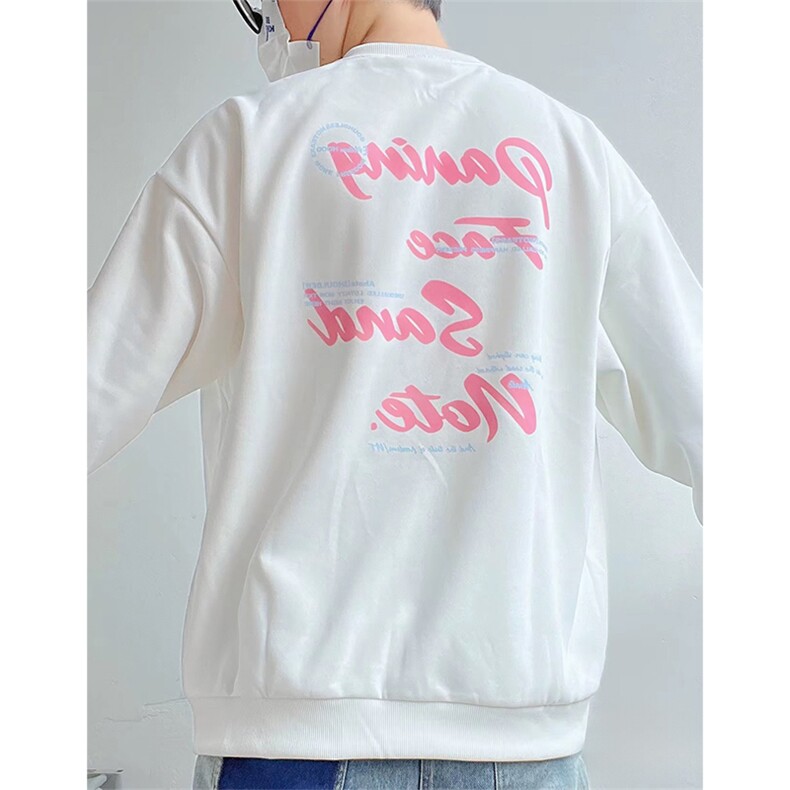 抖音得物现货高品质美式宽松圆领印花卫衣新款重磅卫衣ADY100,男装卫衣,电商A443