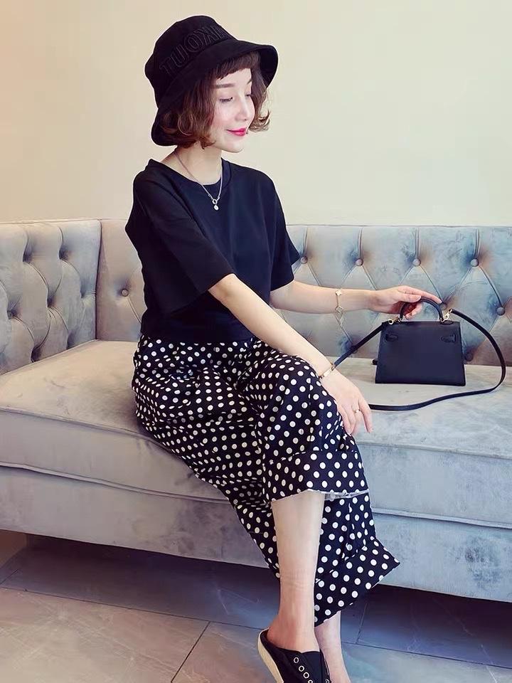 夏季新款韩版洋气波点哈伦裤,女装其它,L·H·X