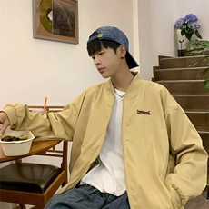 两面穿棒球服男春秋季新款宽松情侣韩版秋飞行员夹克外套JK8807，男装夹克，星座1116A-1（原606A）