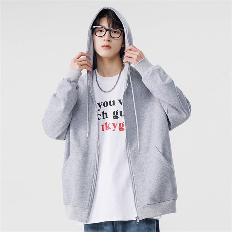 开衫连帽卫衣潮牌宽松秋季新款日系复古长袖外套A436-DX333-P50,男装卫衣,电商A436