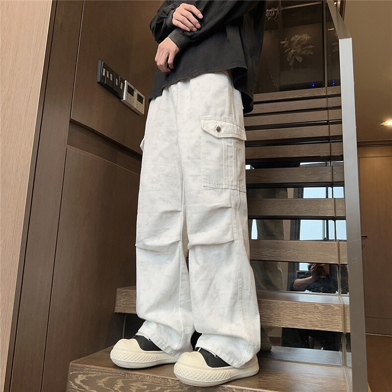 TP40美式高街暗黑印花宽松工装牛仔裤潮流男装,男装牛仔裤,星座302A-2
