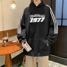 美式三杠条纹复连帽卫衣秋冬男女宽松长袖SWY2449-P55控8850棉，男装卫衣，电商B370