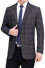 2023年春秋季中年男士西服纯色商务休闲外套爸爸装潮时尚男装，男装西服，电商B212（原钱塘6029）