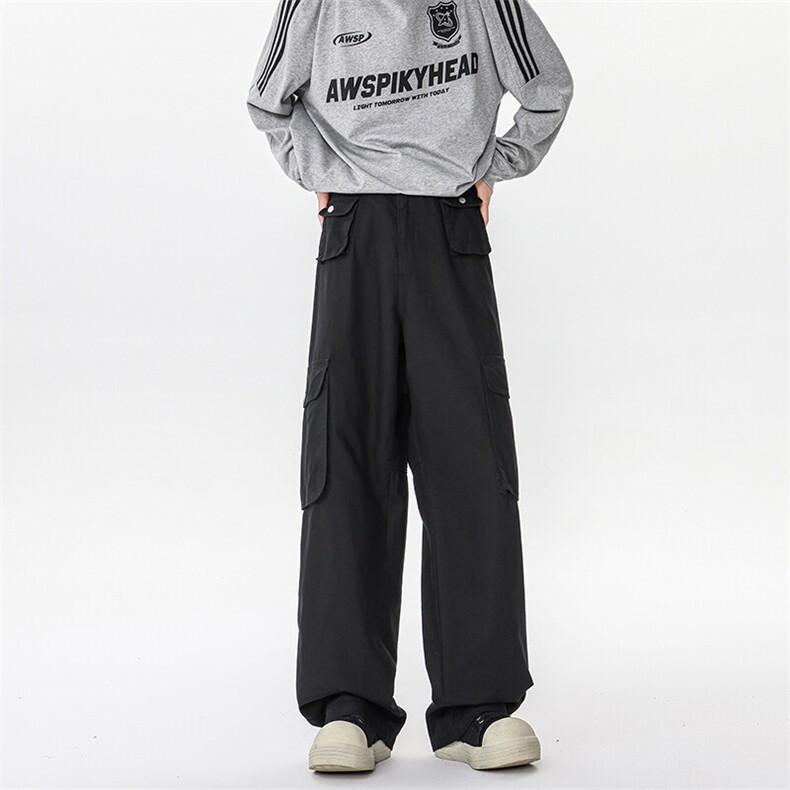 8XL-M美式高街工装裤2025春季大码直筒裤休闲裤阔腿裤KZ1910/P68,男装工装外套,电商B238