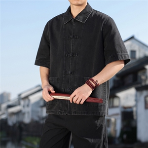 2026夏季新款风休闲宽松大码牛仔T恤CS2604图片