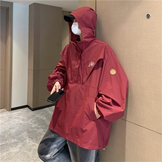 Wt8719-P48日系cityboy字母印花情侣冲锋衣，男装夹克，星座1501-1