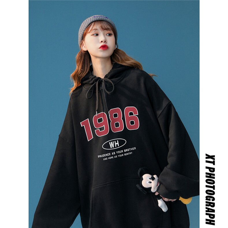 中性风23秋冬时尚百搭宽松字母印花套头连帽卫衣W254P35控58,男装卫衣,A247A