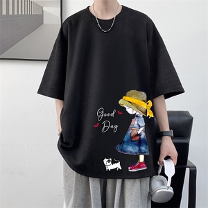 麂皮绒短袖t恤男大码半袖男 JD82415-P25图片