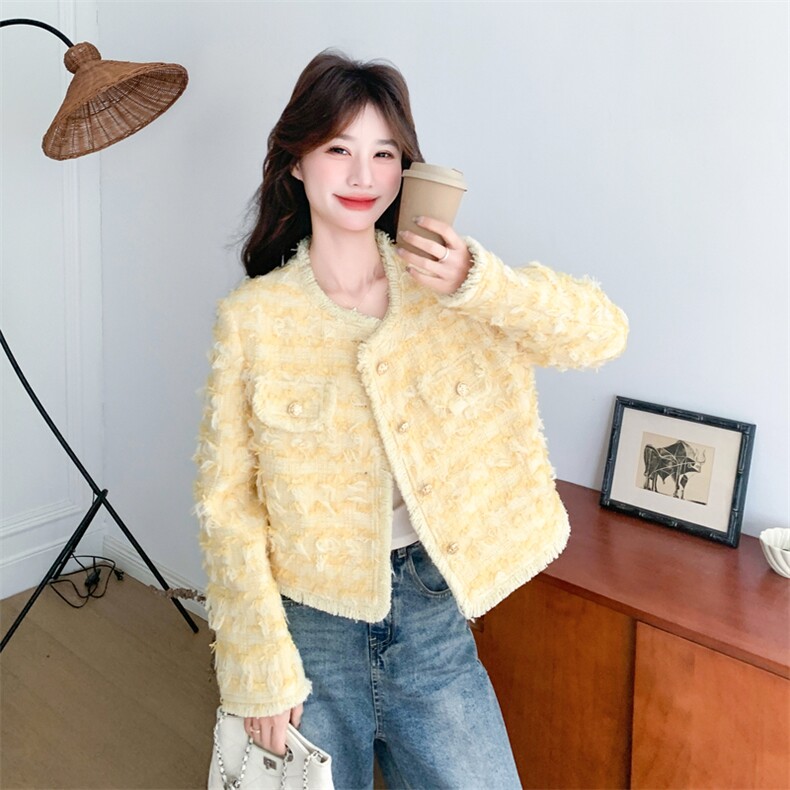 新品大货好数据小香风外套6852-P195控318,女装短外套,2C196