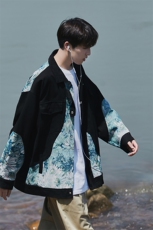 港风风植物花卉刺绣夹克男大码潮美式外套男Jk7806P95控138，男装夹克，星座227-7
