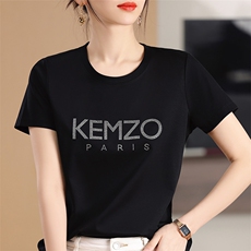 潮牌T恤女纯棉KEN/春夏大字母经典款男款t恤抖音情侣装短袖宽松ZO，女装T恤，元素羊绒