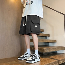 夏季加大码宽松潮流工装五分裤A406K235特PM-4XL385XL-8XL40，男装牛仔裤，星座309（原A406）