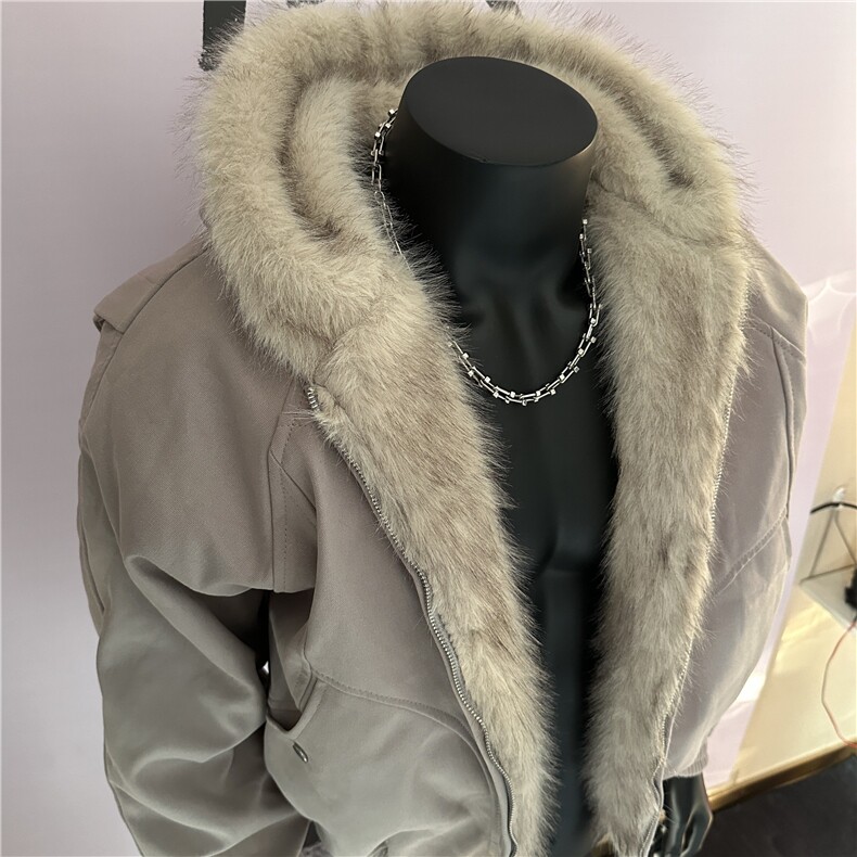 现货设计感毛领连帽棉服棉衣M6104-P120,男装棉衣,星座1109-4