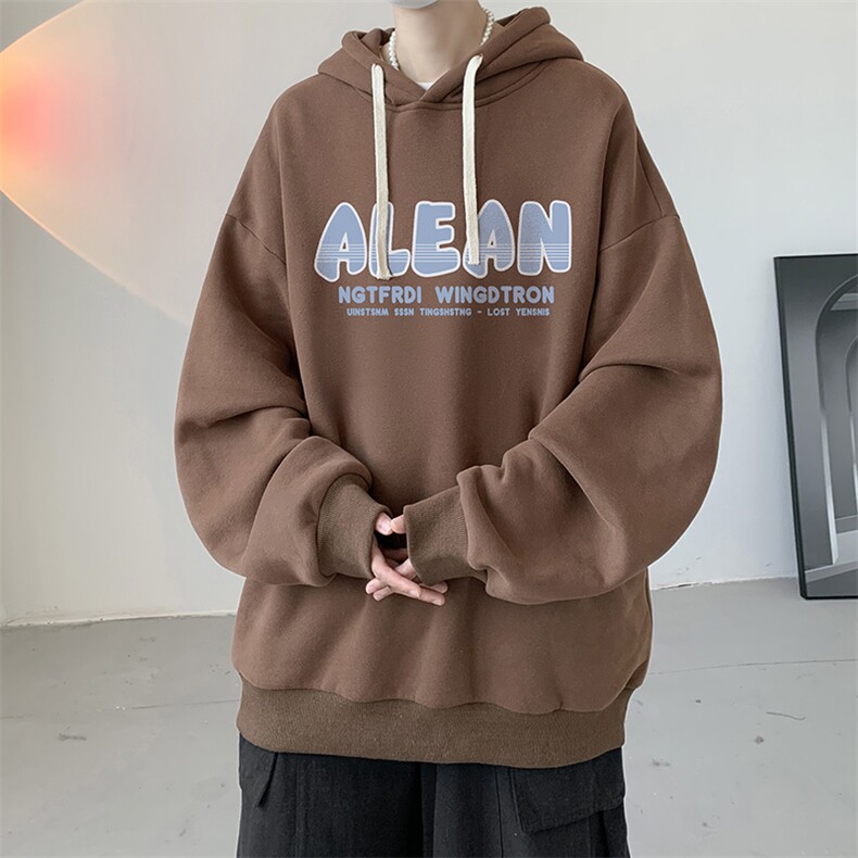 连帽卫衣男大码运动服帽衫外套WY2291-P35加绒款-P40,男装卫衣,电商A040