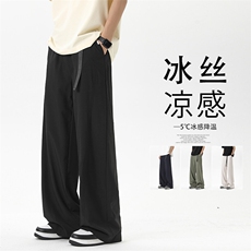 2025夏季新款无影墙直筒冰丝长裤M-5XLHK25523-特P25，男装休闲裤，电商A022