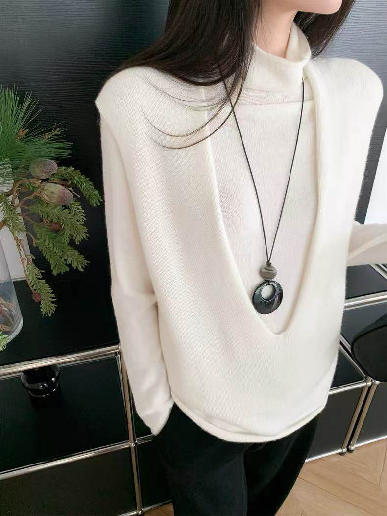 2025年秋季时尚百搭通勤v领马甲，女装马甲，半城羊绒