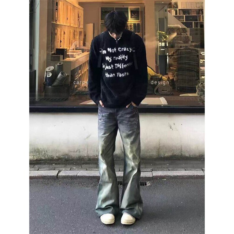 濮院毛衣马海毛英文字母标语慵懒风软糯秋冬针织衫打底衫HH66P70,男装针织衫/毛衣,电商D256-1(原A064-1)
