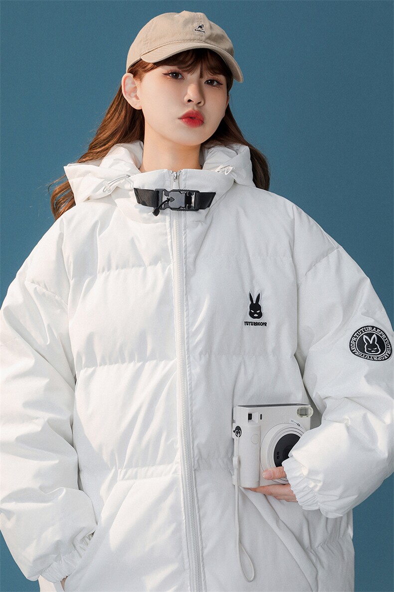 中性风小兔刺绣宽松男士棉衣韩版情侣棉服冬装外套G1035P128女,男装棉衣,电商A339