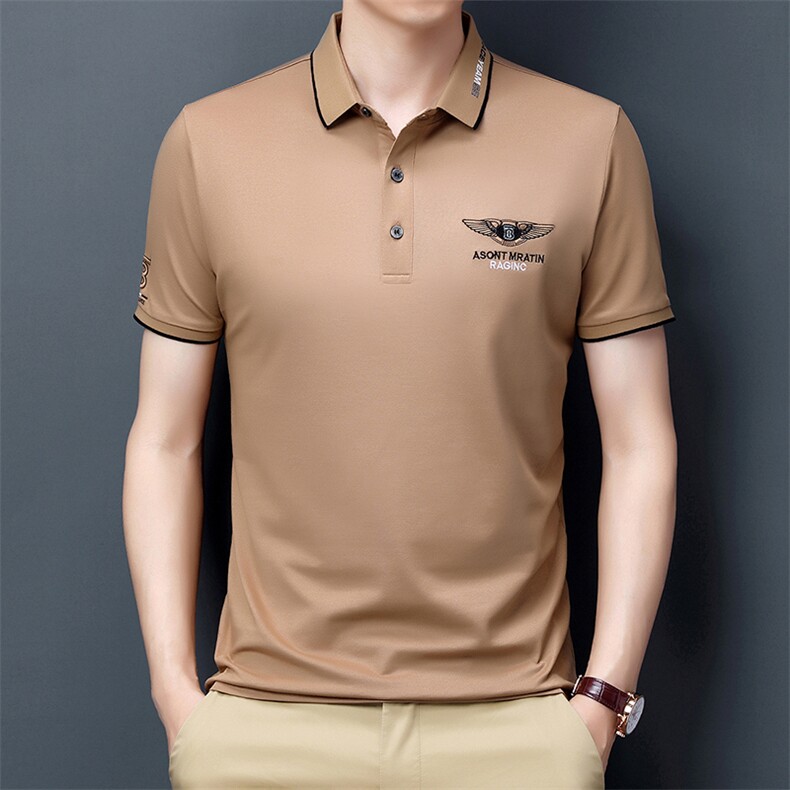 POLO衫男上衣半袖男装衣服男士体恤衫T恤潮牌休闲翻领爸爸短袖男,男装T恤,电商B212（原钱塘6029）