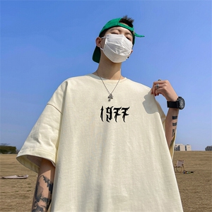 抖音得物二开现货 220克夏装重磅美式高街宽松短袖t恤 MT101图片