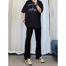 微喇牛仔裤男窄版直筒修身加厚加绒美式高街潮牌Z701RP38，男装牛仔裤，星座1112-1