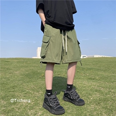 2023夏季新款工装风短裤宽松系带五分裤B315-K23311-p45控58，男装休闲裤，电商B315
