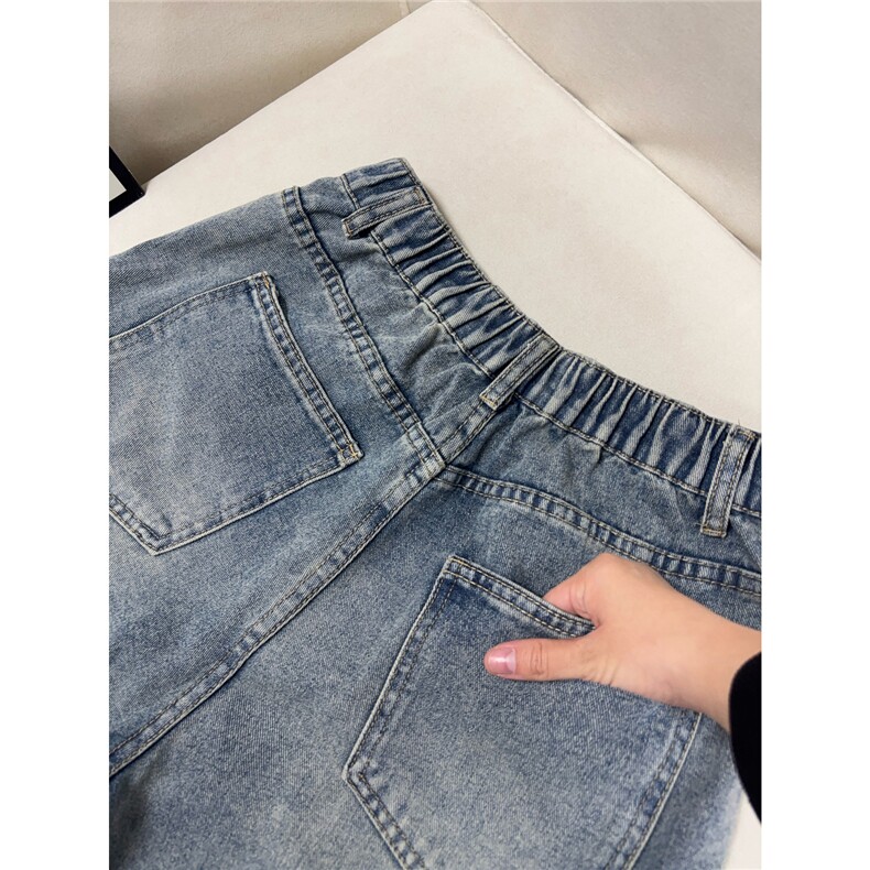 B221美式ins高街暗黑绣花宽松直筒牛仔裤LK25581-特P45控78,男装牛仔裤,电商B221