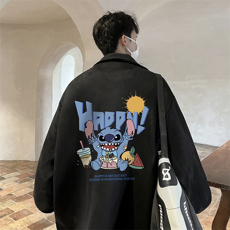 麂皮绒夹克男大码立领褂子外套JK85077-P68 加绒款-P78图片