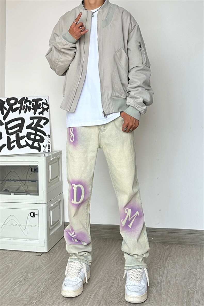 美式ma1飞行员夹克男秋季设计感正肩短款外套cleanfit工装棒球服,男装牛仔裤,电商A061