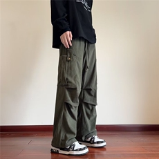 灯芯绒工装裤男士秋季新款宽松直筒裤子阔腿加绒休闲长裤KH947，男装休闲裤，星座1116A-1（原606A）