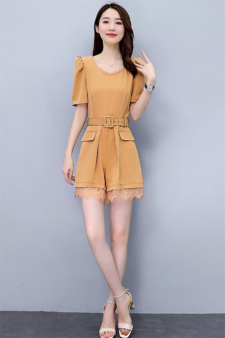 2022年夏季简约收腰简约纯色潮流舒适通勤连体裤，女装连体裤，卡杰菲