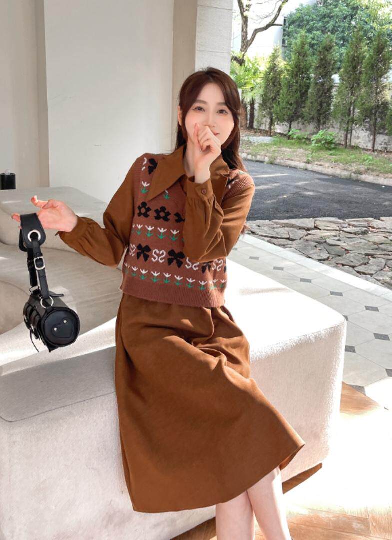 两件套连衣裙，女装连衣裙，琴菲儿