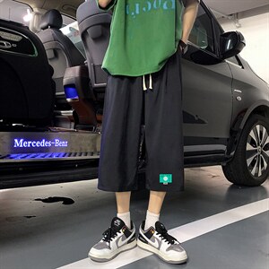 QK72264-P25冰丝七分裤男大码速干短裤男五分裤港风,冬季下装搭配技巧图片