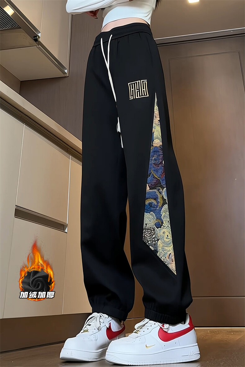 2024HK24016加绒女模大码超柔菠萝格卫裤M-5XHK241005-特P40,男装休闲裤,电商A022