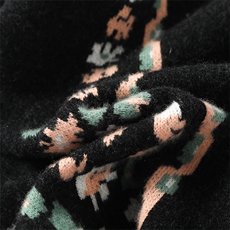 2025年秋季新款加厚芝麻点提花小花针织羊绒开衫时尚休闲通勤百搭，女装羊绒衫，隆秋羊绒