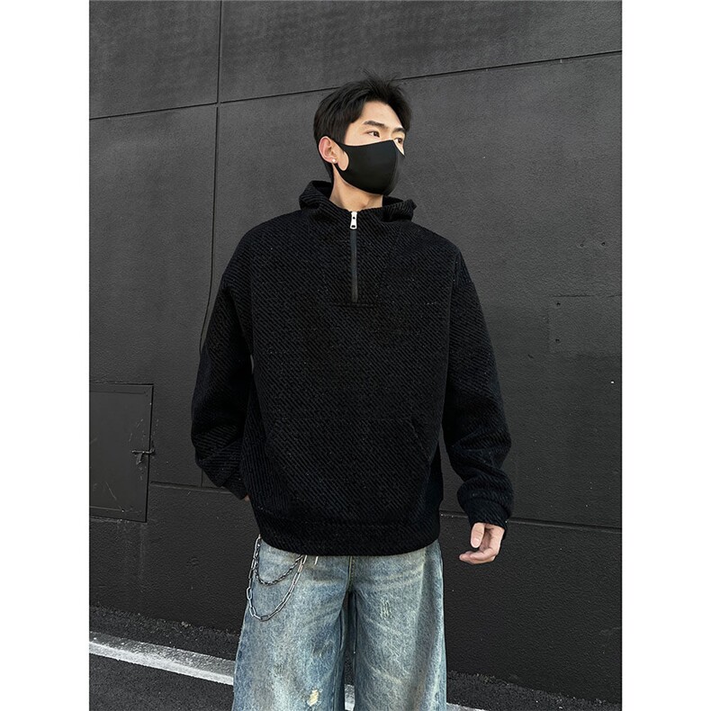 银丝雪尼尔连帽卫衣男 cp116-特p：55图片