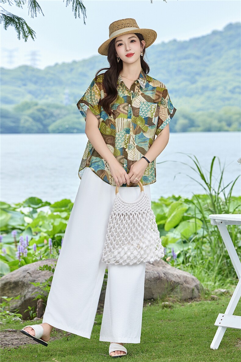 现货！2026年夏季时尚简约大方气质优雅宽松休闲两件套裤套装女,女装套装/套裙,衣之秀