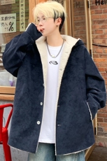 潮牌座山雕棉服冬季男加绒加厚连帽棉衣外套M6021P115控148，男装棉衣，电商A157