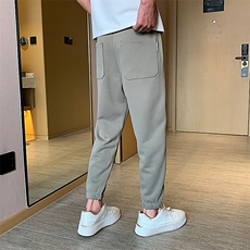 春夏新款纯色休闲裤宽松束脚大码运动裤潮社会小伙508K11P45，男装休闲裤，星座901