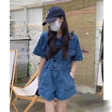 牛仔套装，女装职业装，肆尔